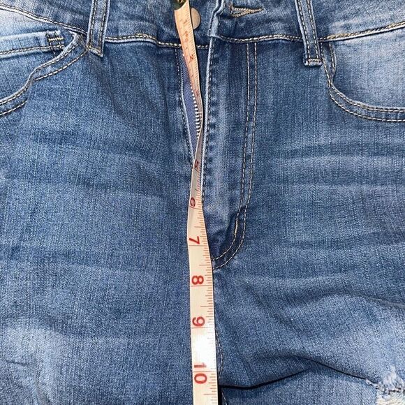 Shein Ladies Size 30 Denim whisker Wash Ripped Distressed Skinny Jeans Pants - Picture 8 of 9